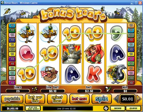 bonus bears video slot