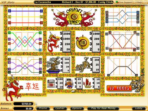 orient express casino flash game