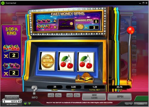 sale of the century video slot flash game