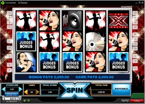 x-factor video slot