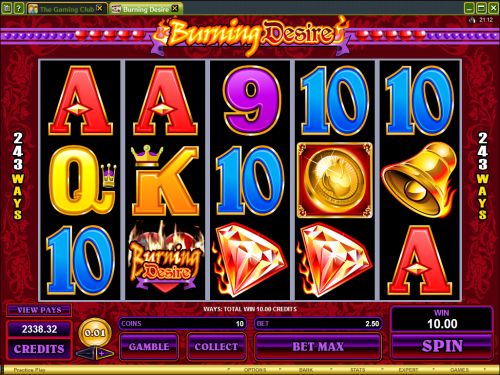 burning desire slot