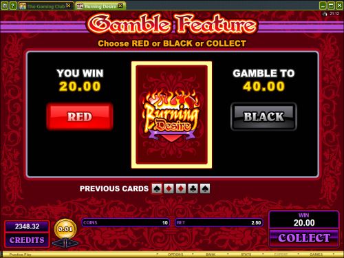 burning desire classic slot