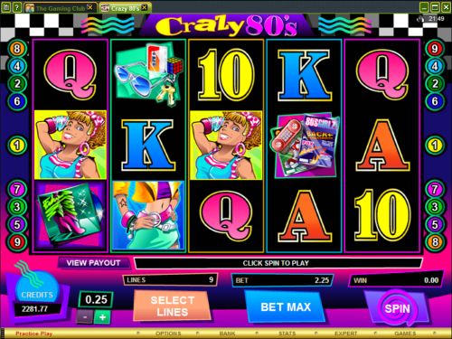 crazy 80s video slot