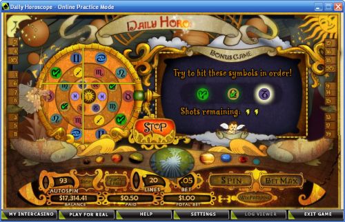 daily horoscope casino flash game