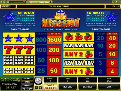 double magic classic slot