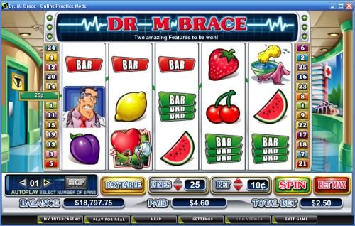 dr m brace video slot