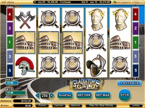 gladiators gold video slot