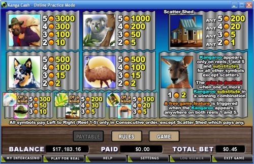 kanga cash video slot