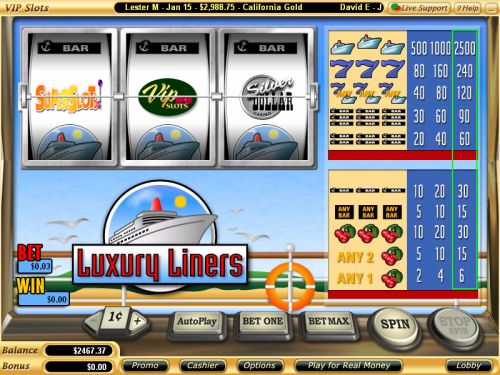 luxury liners classic slot