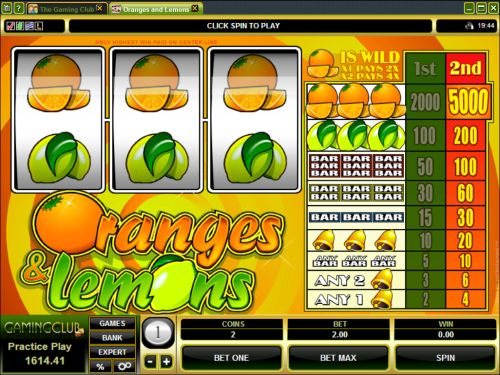 oranges and lemons classic slot