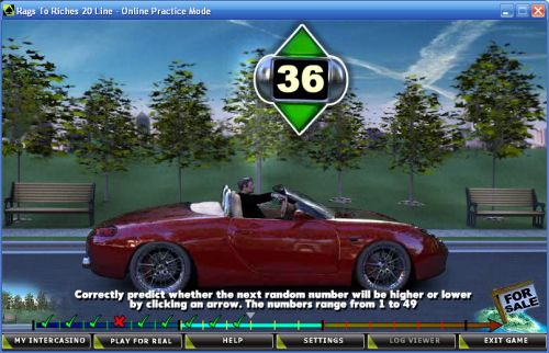 rags to riches car racing bonus game