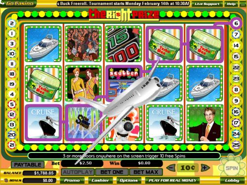 the right prize video slot