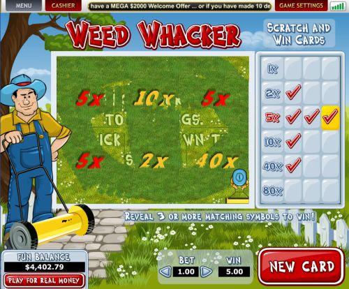 weed whacker scratch card