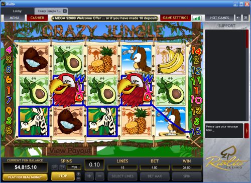 crazy jungle slot