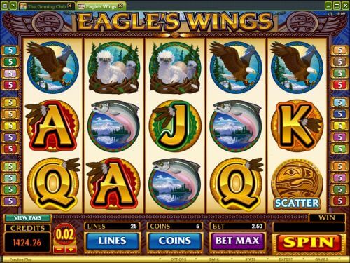 eagles wing video slot