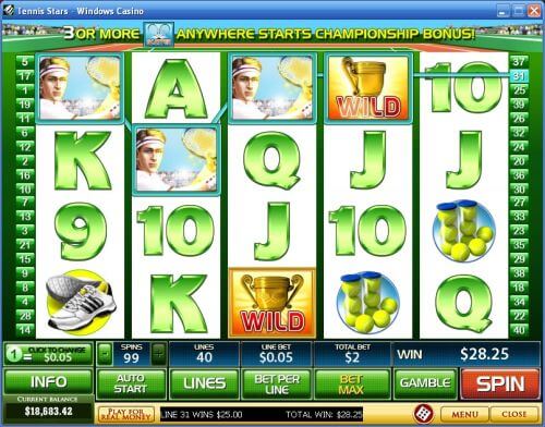 tennis stars slot machine