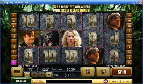 king kong video slot