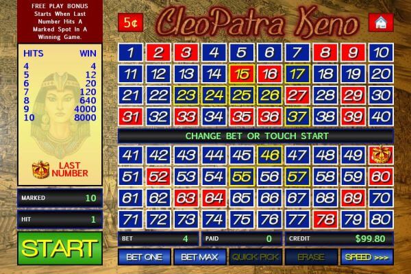 play-cleopatra-keno-online-for-free